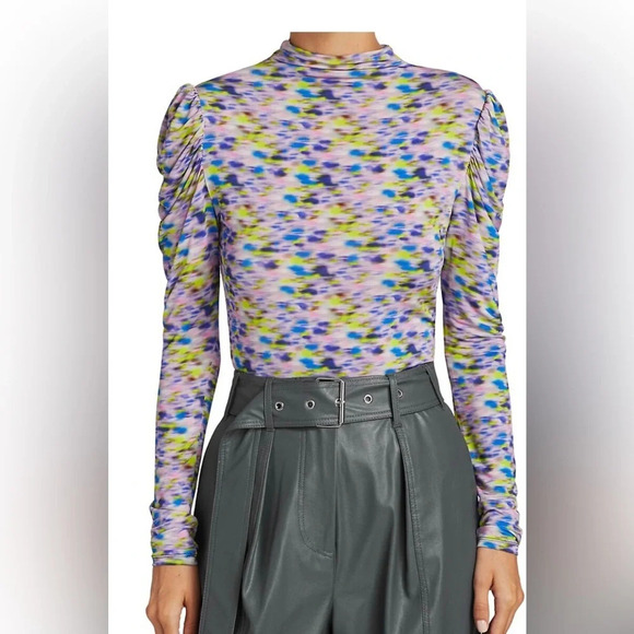 ! Tanya Taylor Adonica Jersey Turtleneck Top sz small - Picture 1 of 8